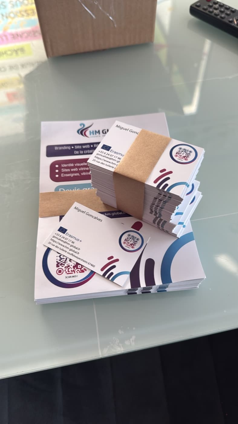 Flyers et cartes de visite imprimés