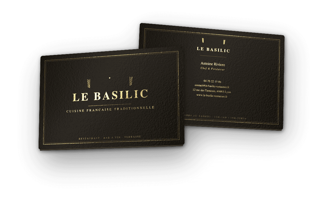 Carte de visite standard — 85 × 55 mm