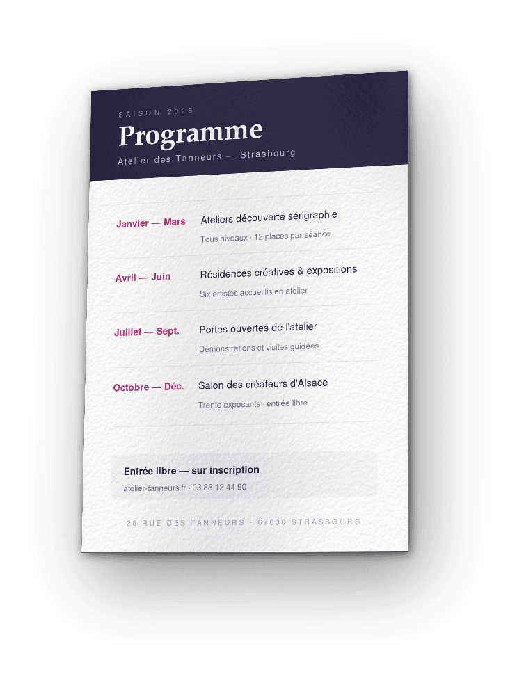 Flyer A4 — 21 × 29,7 cm